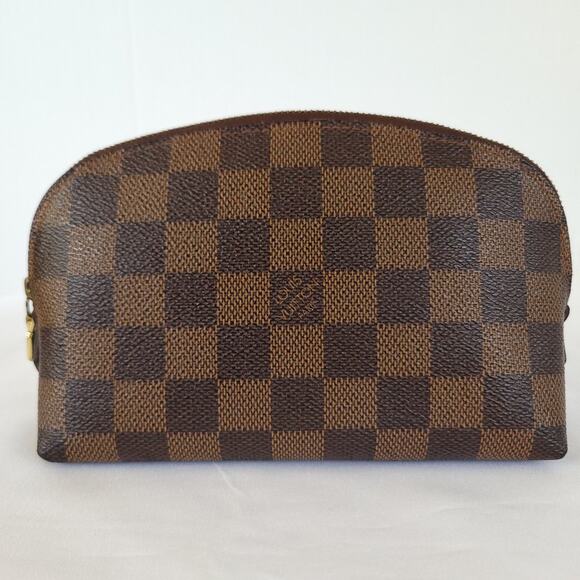 Louis Vuitton Damier Ebene Pochette Cosmetic PM Pouch - Picture 2 of 12